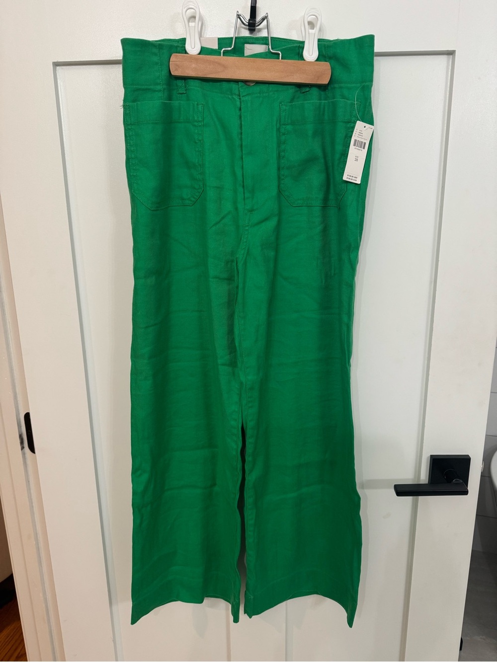 Maeve The Colette Linen Blend Wide Leg Cropped Pants